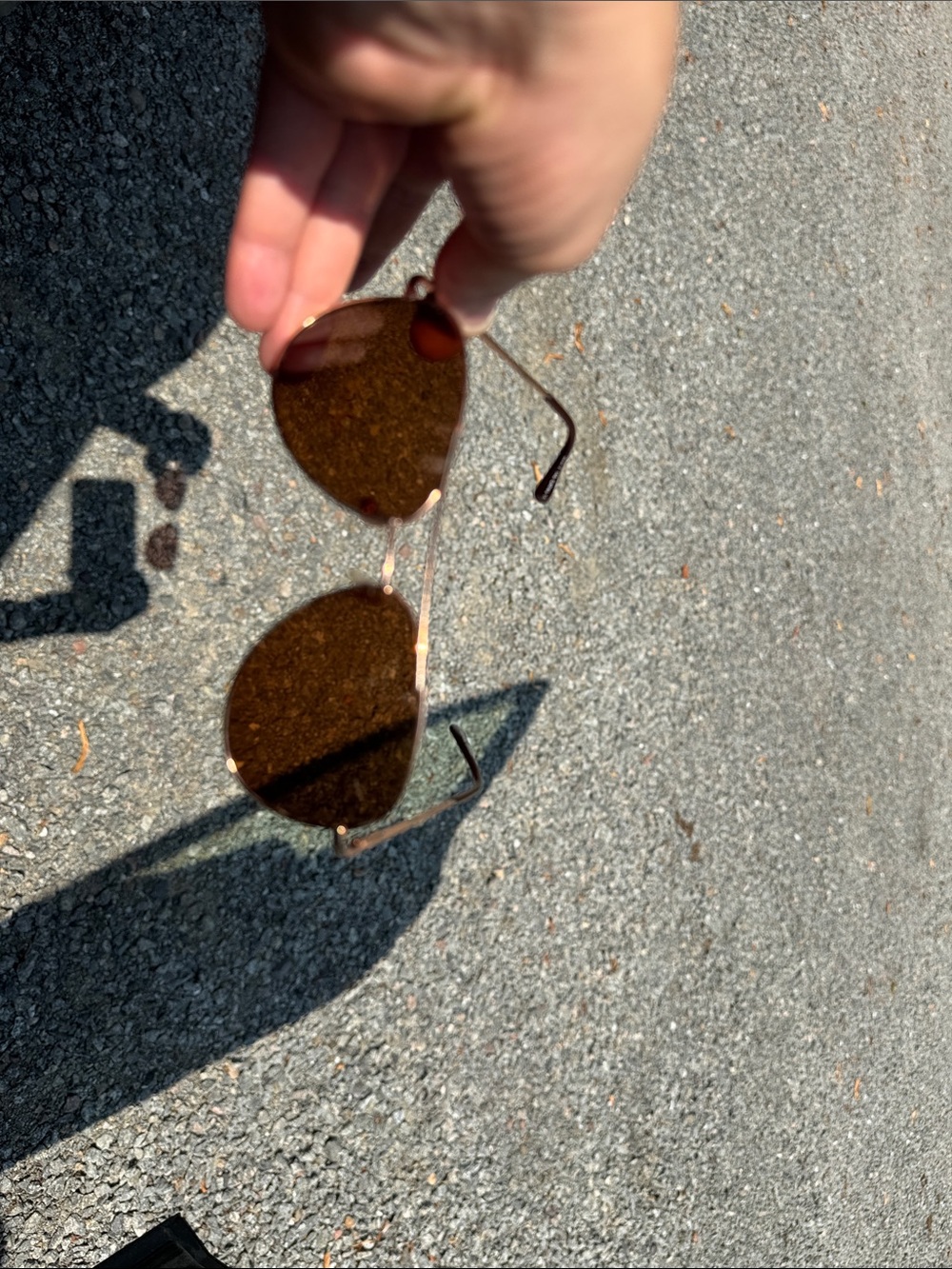 Aviator Metal Frame Sunglasses - Brown Lenses